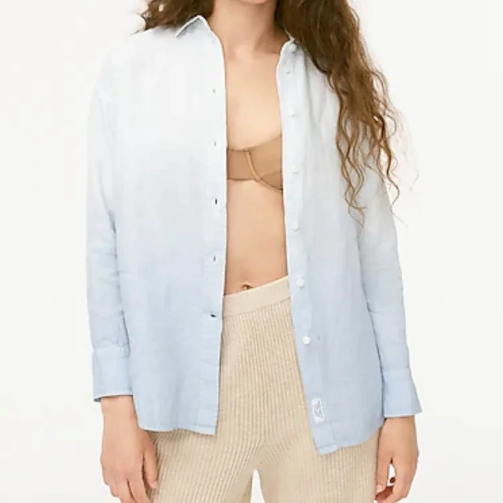 NWT J.Crew Irish Linen Baird McNutt DipDye Shirt | Size 20 Pastel